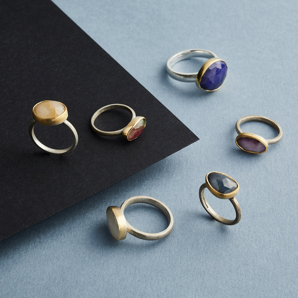 ANNE MORGAN - Rose Cut Ruby Star Sapphire in 18ct Gold and Silver Setting