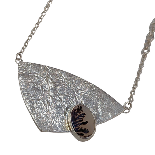 ANNE MORGAN - Silver Cerigyn & Dendritic Agate necklace