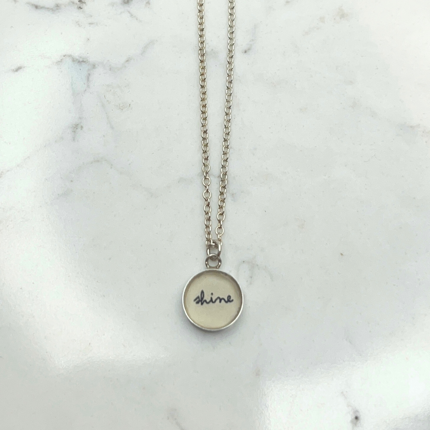 CLARE COLLINSON - Single Charm Sterling Silver Shine Pendant 10mm