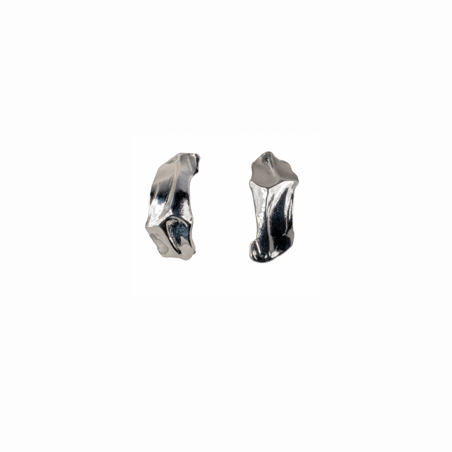 DUXFORD STUDIOS - Mea Sterling Silver Organic Shaped Earrings