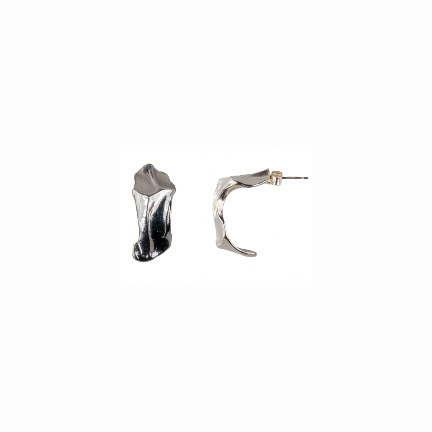 DUXFORD STUDIOS - Mea Sterling Silver Organic Shaped Earrings