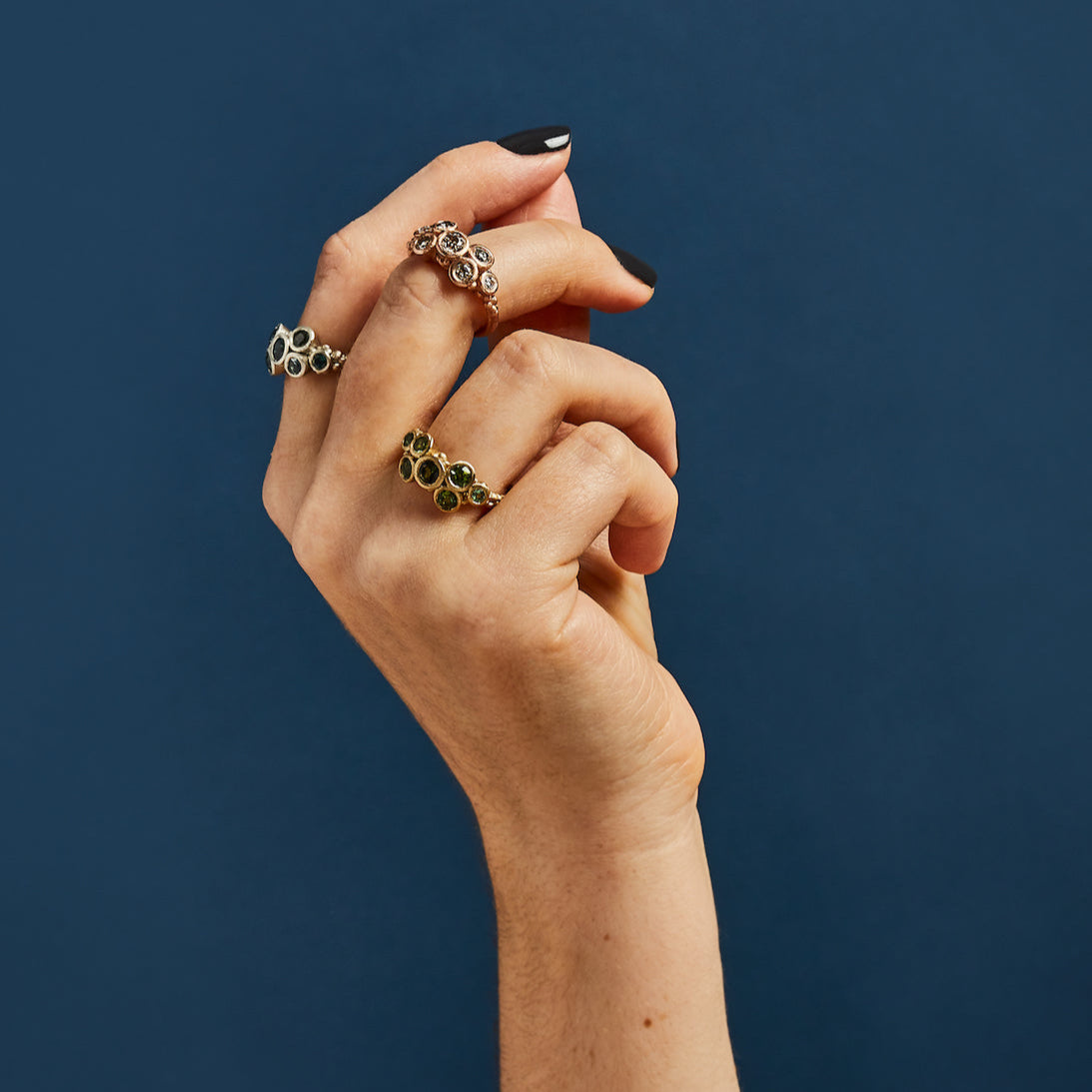 Connie Ring 9ct with Champagne Diamonds