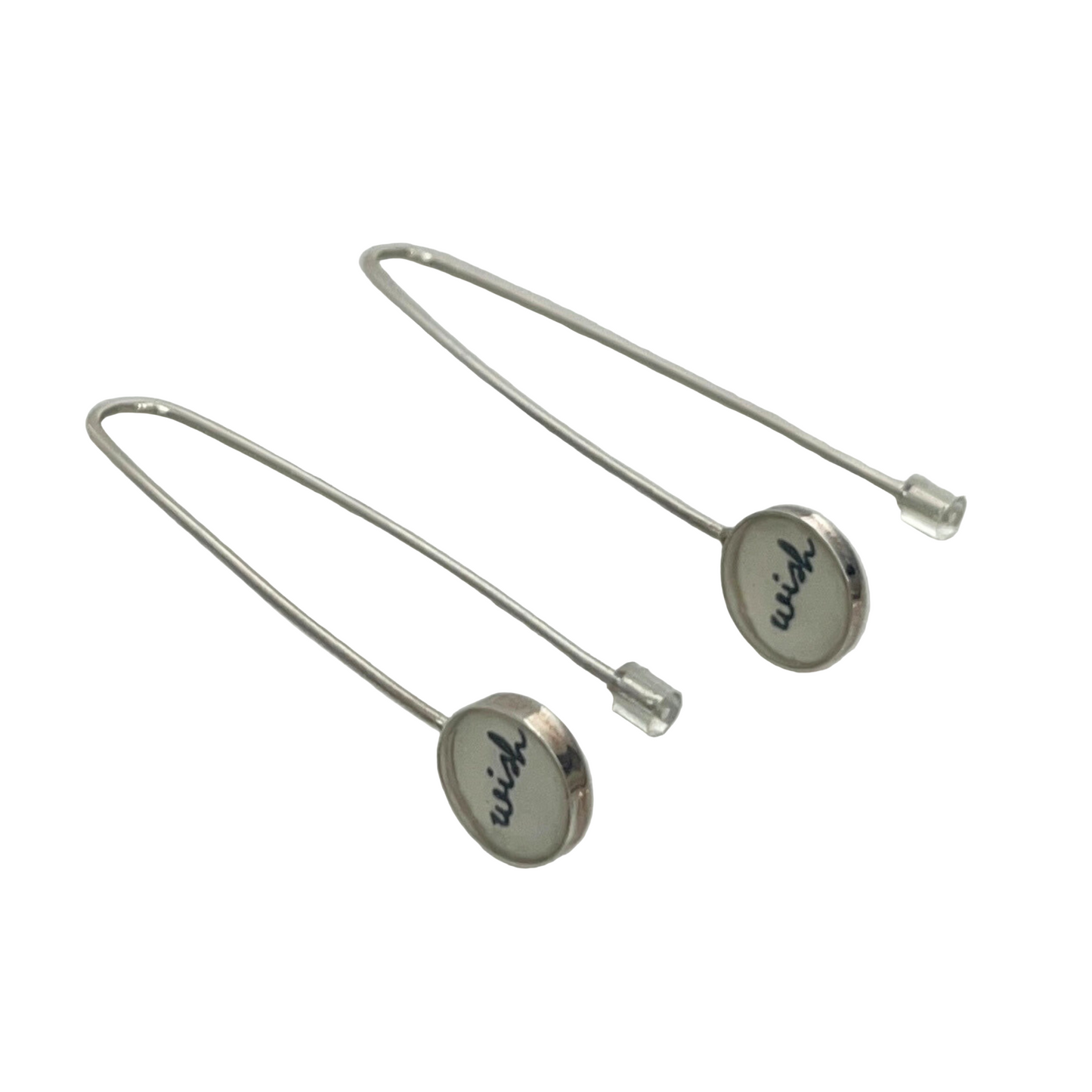 STORY AND STAR - Sterling Silver Drop Wish Earrings