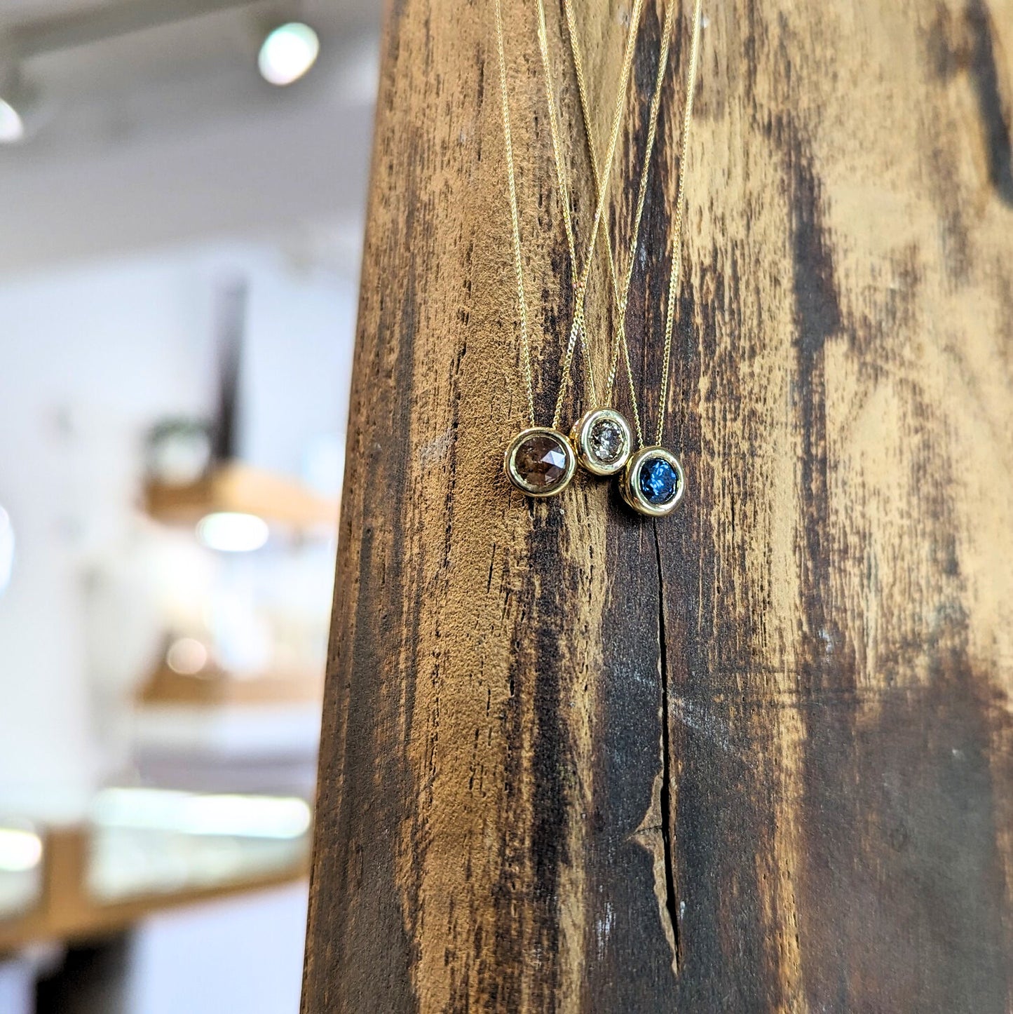 ANNE MORGAN - Brown Rose Cut Diamond Pendant