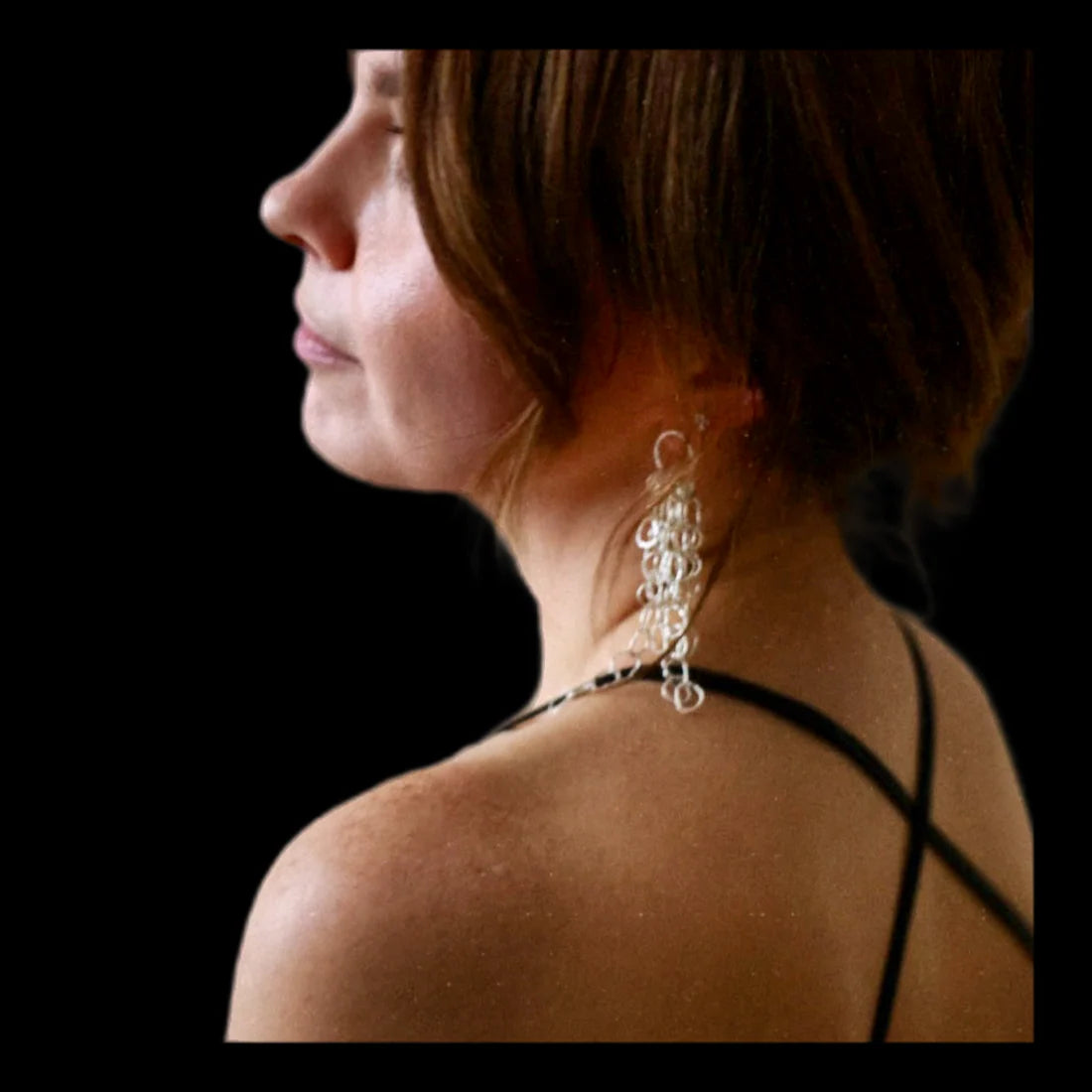 BEA JARENO - Afiok Medium Cascade Earrings Recycled Sterling Silver