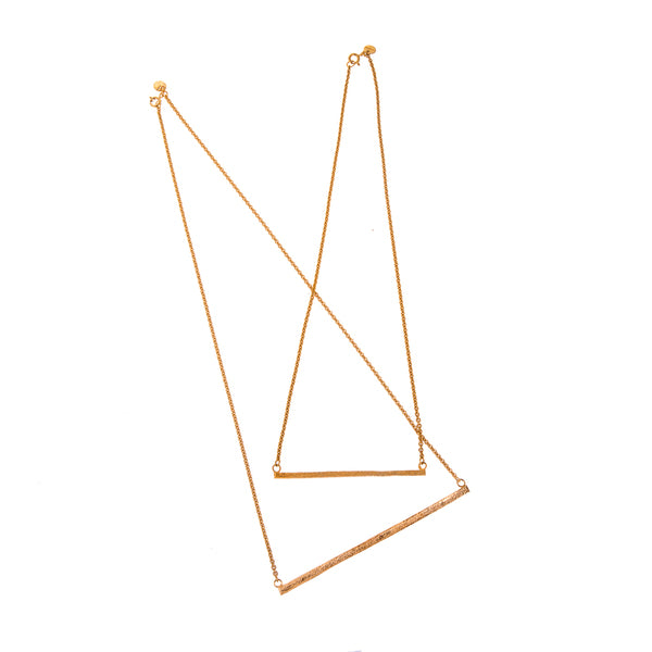 ANNE MORGAN Bar Necklaces Small Gold Plated