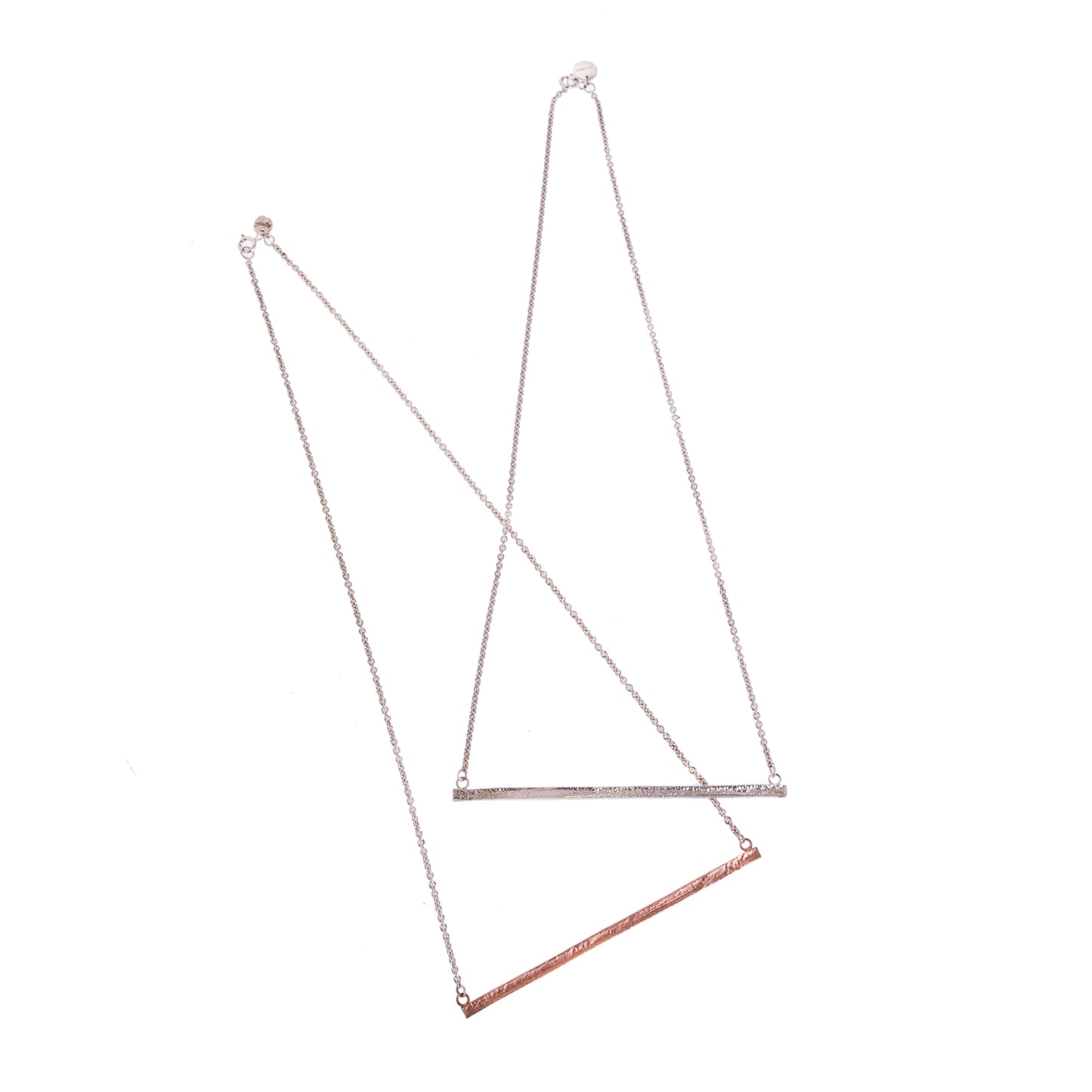 ANNE MORGAN -Large Bar Necklace Rose Gold Plated/ Gold Plated