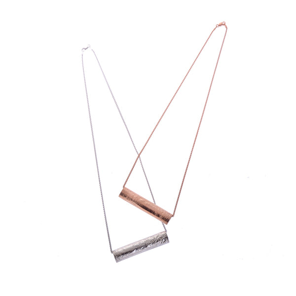 ANNE MORGAN - Silver Demi Bar Necklace