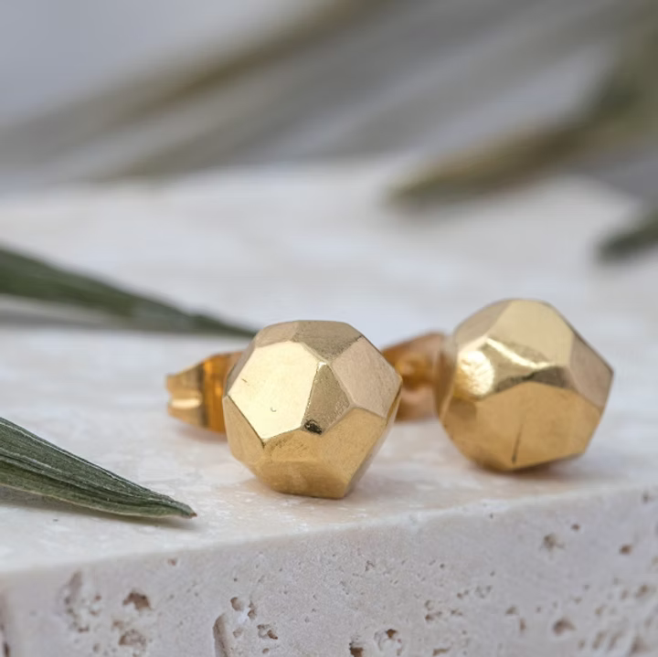 ELIN HORGAN - Meterorite Studs Earrings, Gold