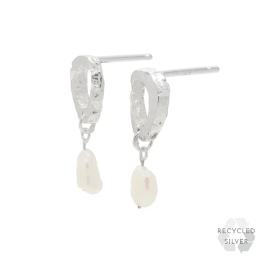 LOVENESS LEE Dio Earrings Recycled sterling silver with freshwater pearls