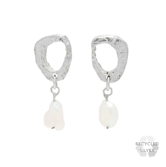 LOVENESS LEE Dio Earrings Recycled sterling silver with freshwater pearls