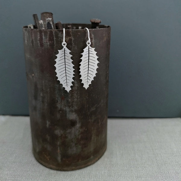 DIANA GREENWOOD - Silver sweet chestnut earrings