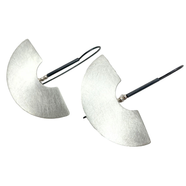 WIKTOR JEWELLERY - Large Sterling Silver Drop Crossbow Earrings