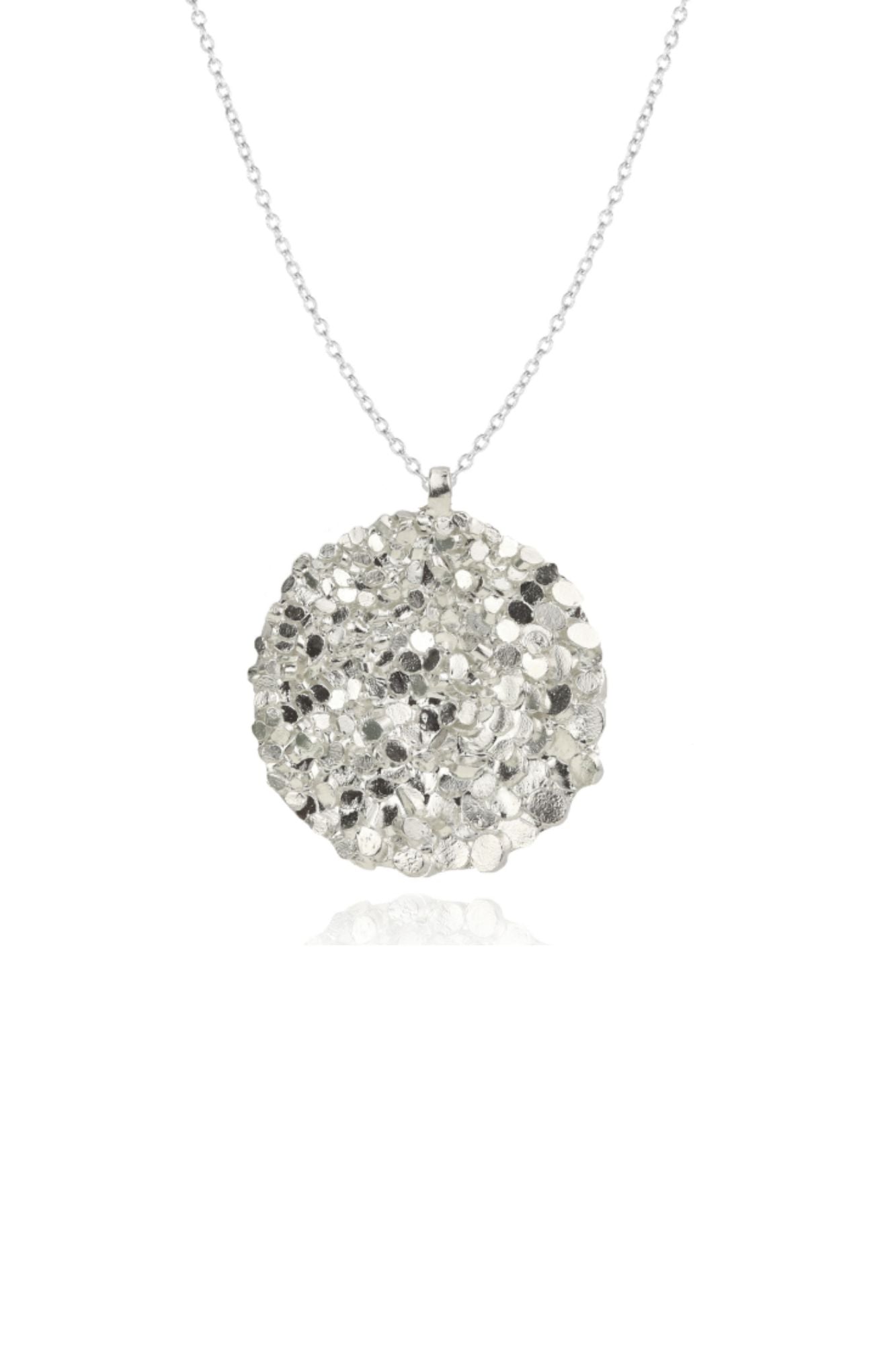 JADE MELLOR - Silver medium disc necklace