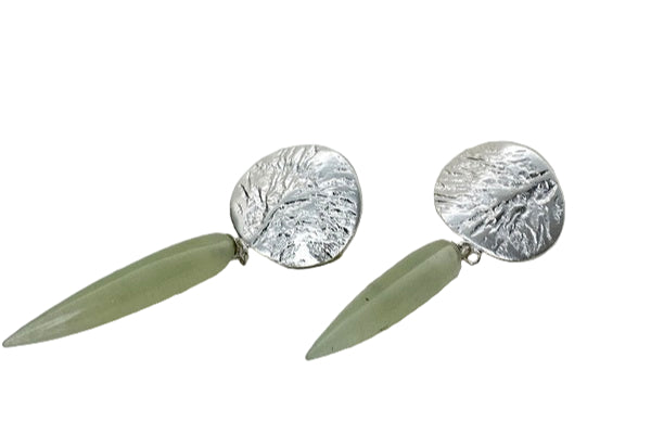 ANNE MORGAN - Moonscape round earrings thin serpentine