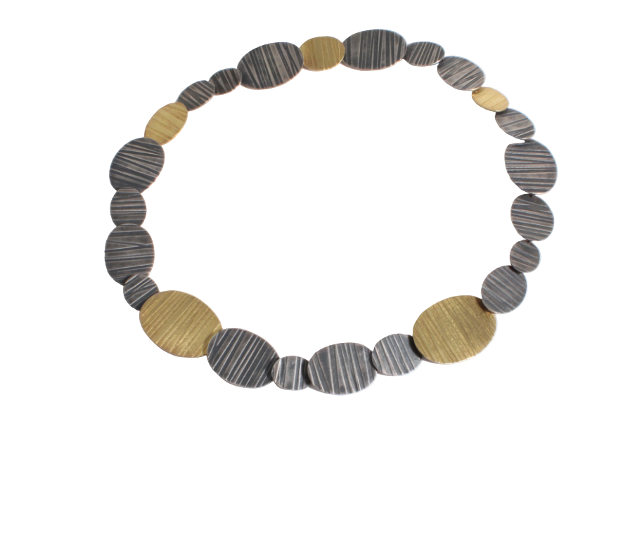JESSICA BRIGGS - Multi striped ovals necklace