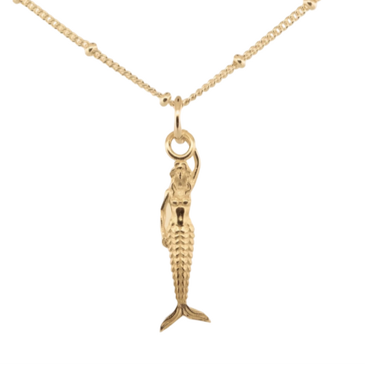 DAINTY LONDON - 18ct Gold Vermeil Zennor Mermaid Necklace