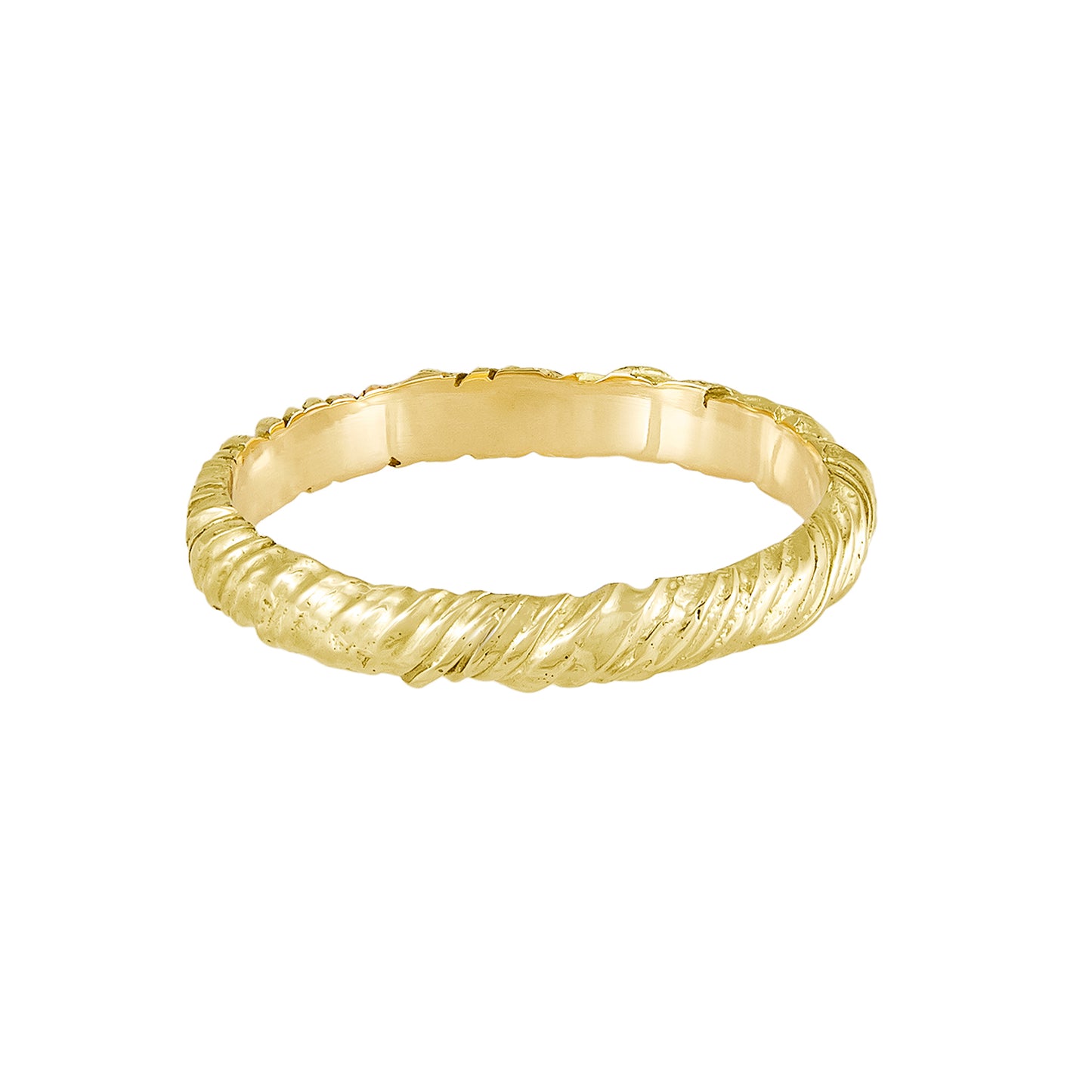 Entwined 3mm Wedding Ring 18ct recycled yellow gold