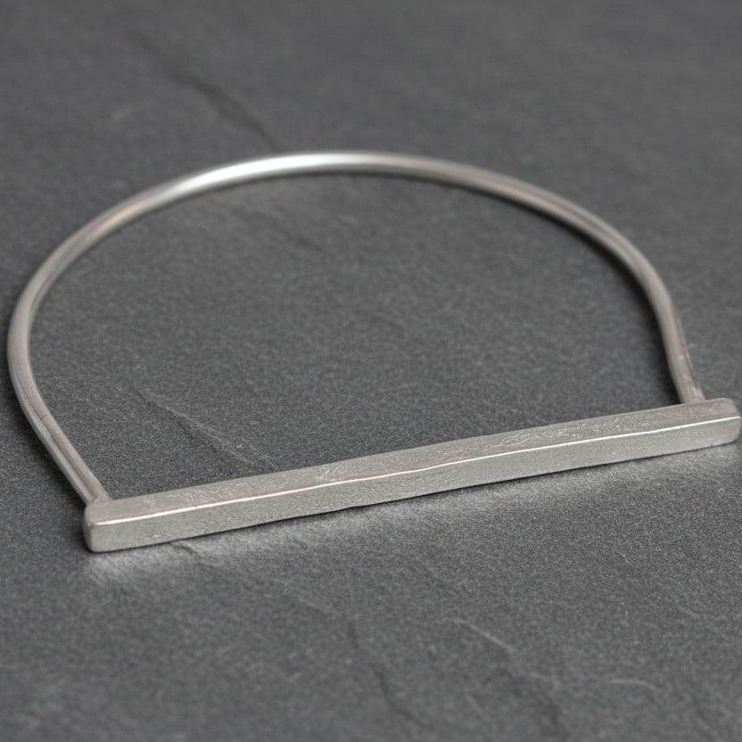 ANNE MORGAN - Bar Bangles Silver or Oxidised Silver
