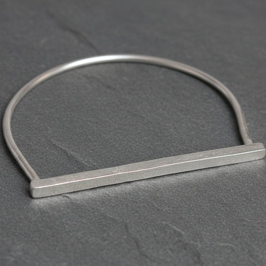 ANNE MORGAN - Bar Bangles Silver or Oxidised Silver