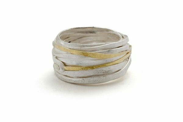 SHIMARA CARLOW - Silver and Gold Wrap Ring