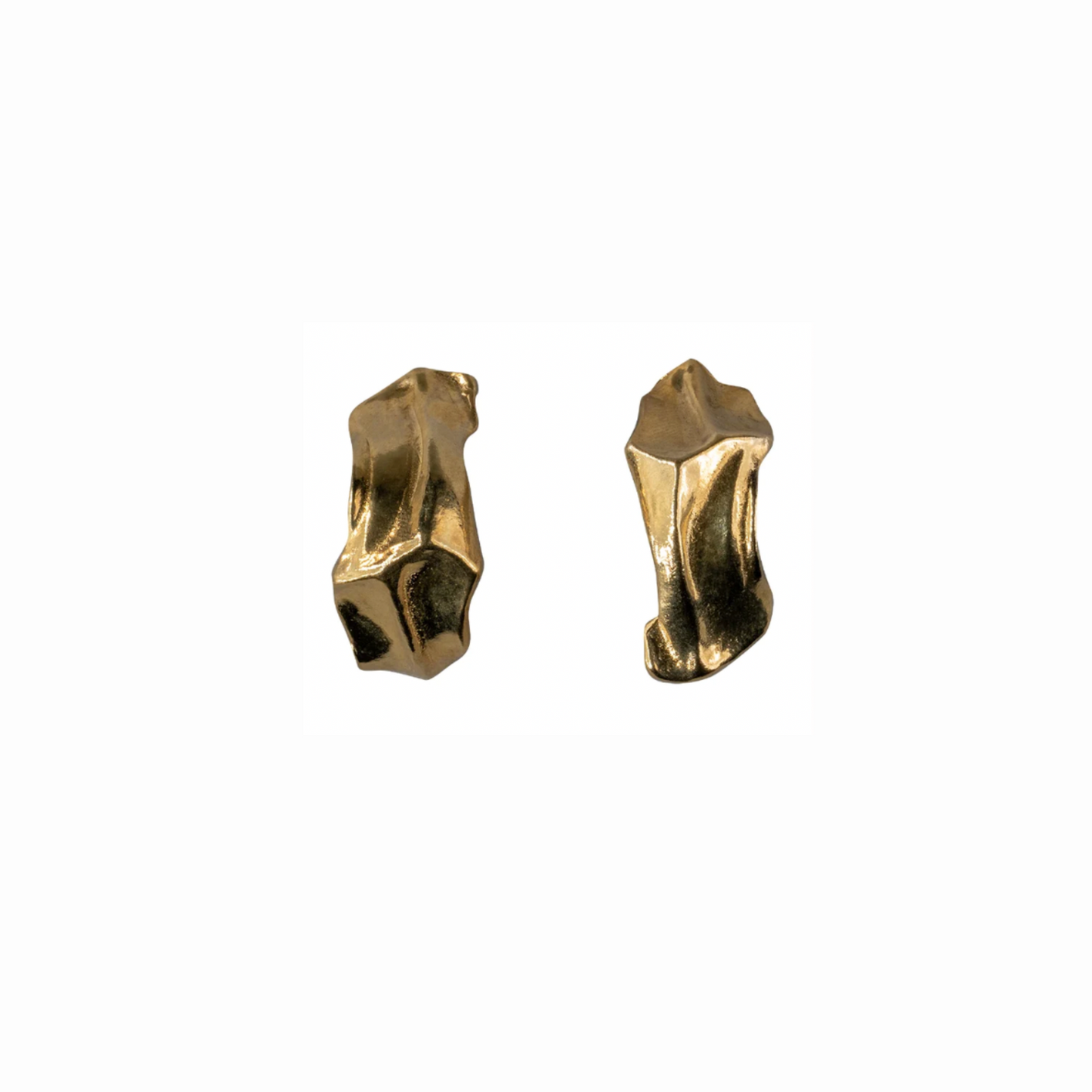 DUXFORD STUDIOS - Mea 18 Carat Gold Vermeil Sculptural Hoop Earrings