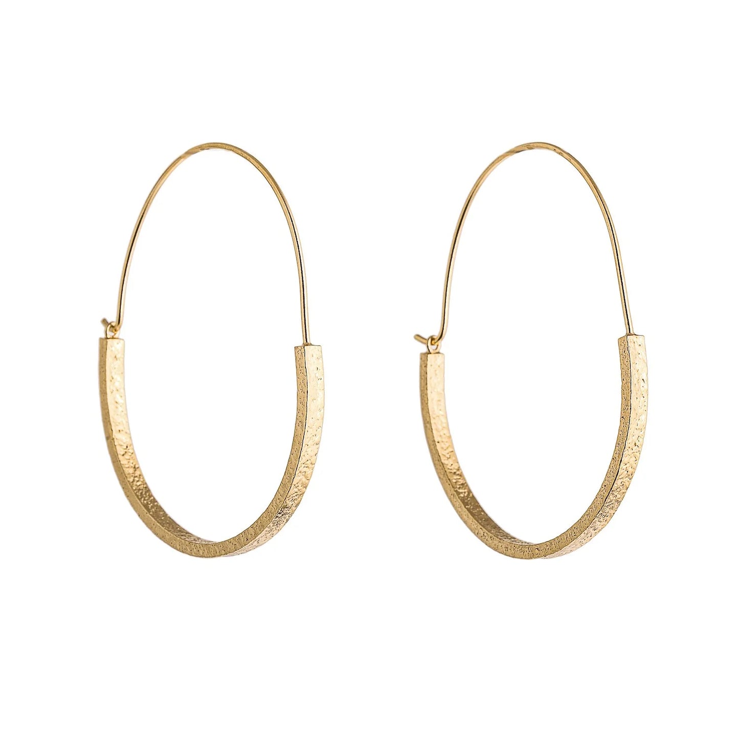 LUCY THOMPSON - BAR Basket Hoops, Small - Gold Plated