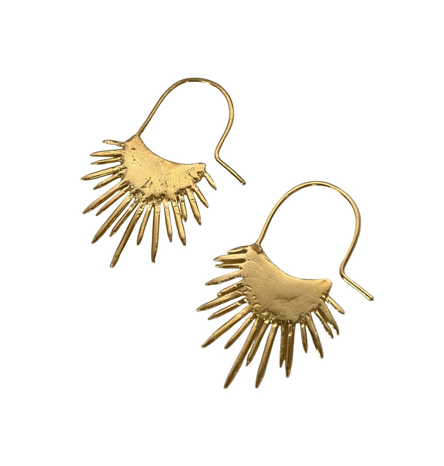SLAB - Morano Spiked Halo Earrings Gold Plated