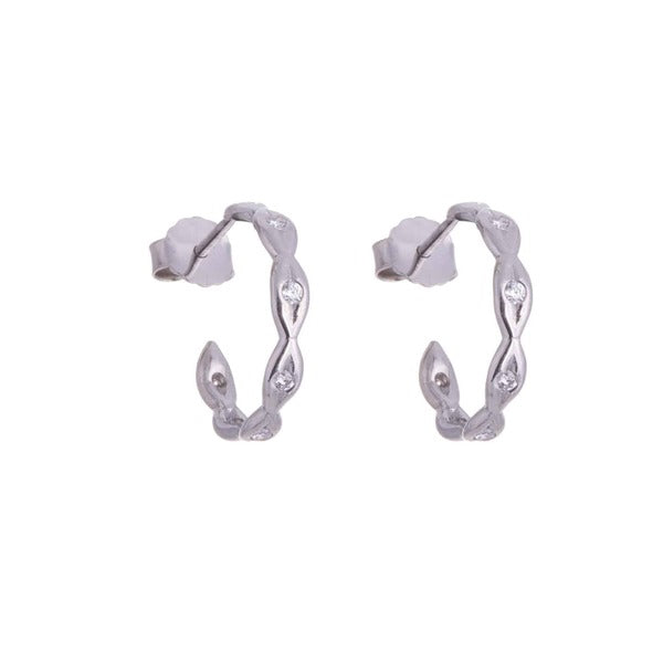 KATHARINE DANIEL - Snowdrop Platinum and diamond hoops