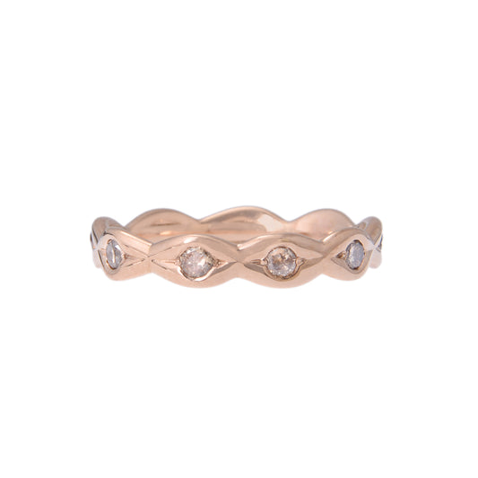 KATHARINE DANIEL - Rosebud 18ct rose gold and champagne diamonds