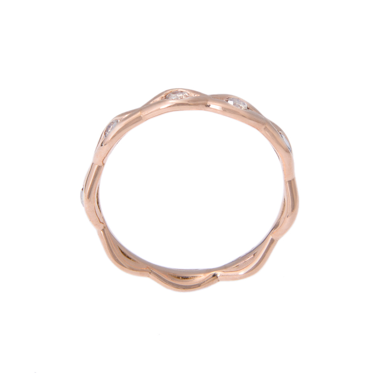 KATHARINE DANIEL - Rosebud 18ct rose gold and champagne diamonds