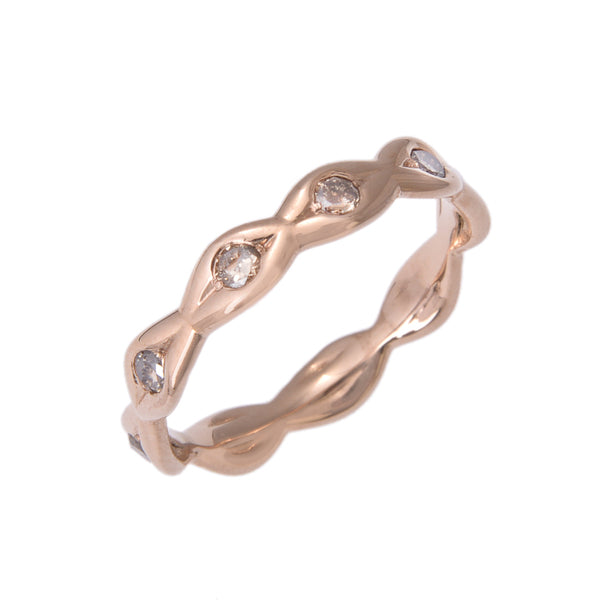 KATHARINE DANIEL - Rosebud 18ct rose gold and champagne diamonds
