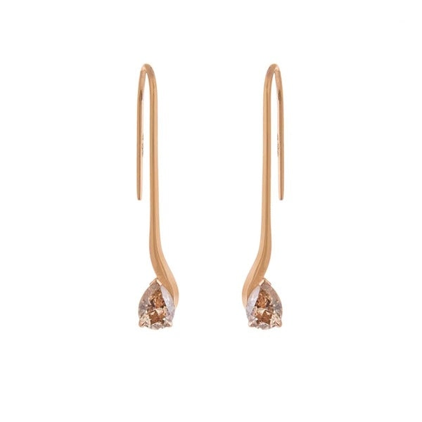 KATHARINE DANIEL Rya 18ct rose gold drop earrings