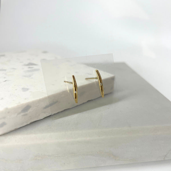 KATE HODGSON - 18ct Yellow Gold Tension Set Diamond Studs