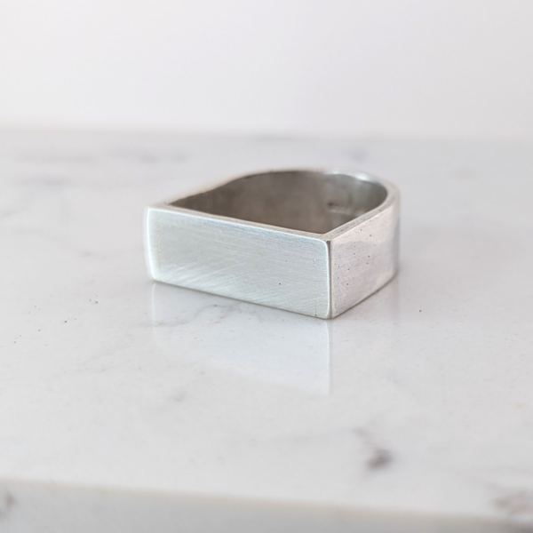 LUCY BURKE - D Ring Wide Sterling Silver