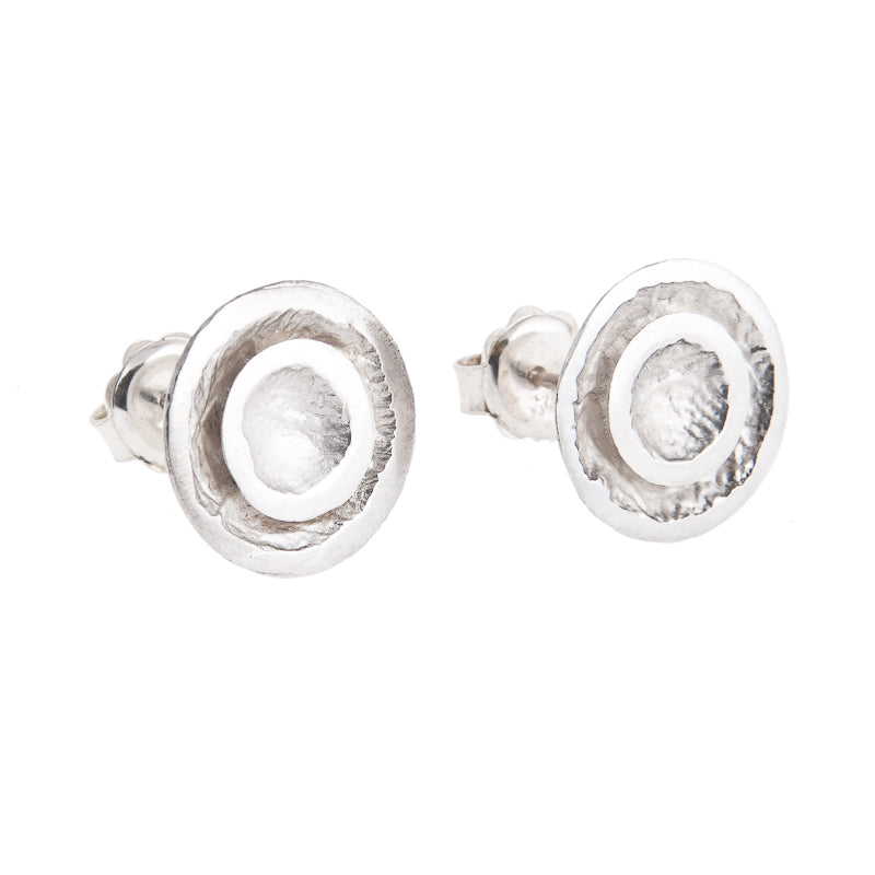 ANNE MORGAN - Double Studs Silver/Oxidised