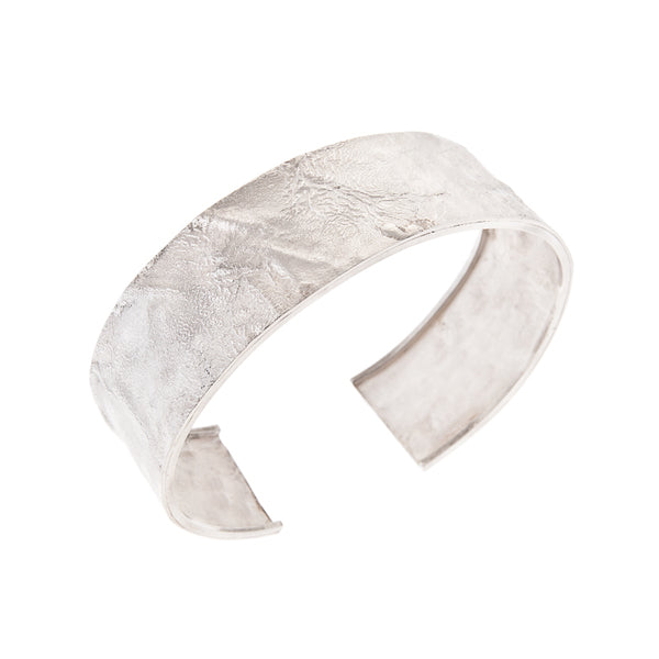 ANNE MORGAN - Sterling Silver Eclipse Edged Cuff Medium