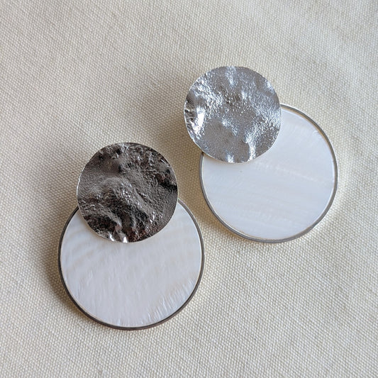 ANNE MOR GAN - Seren-Y-Mor mother of pearl earrings