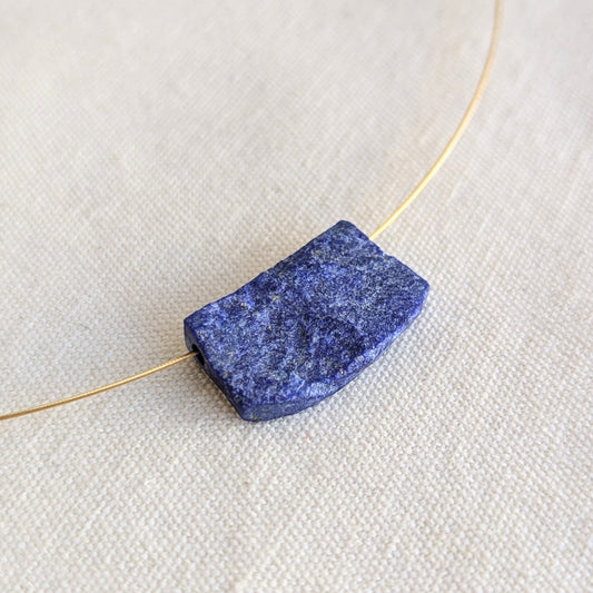 ANNE MORGAN - Lapis on gold plated steel cable