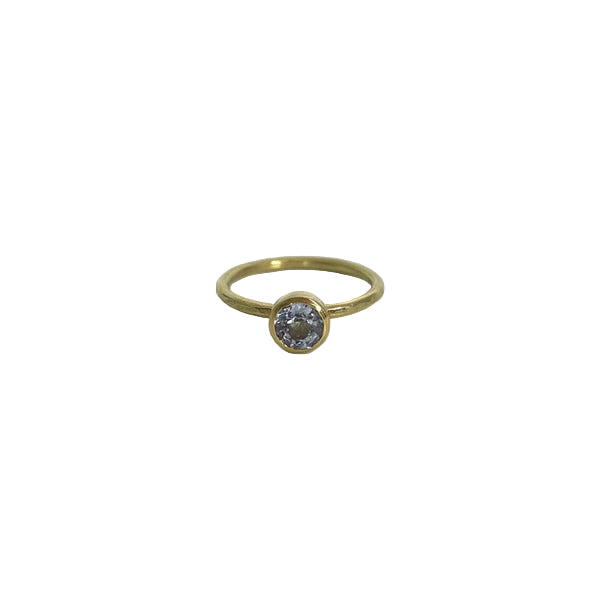 SHIMARA CARLOW - 5mm Untreated Pale Sapphire 18ct Yellow Gold