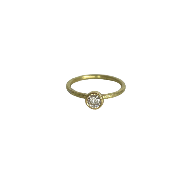SHIMARA CARLOW - 4mm Champagne Diamond Solitaire in 18ct Gold