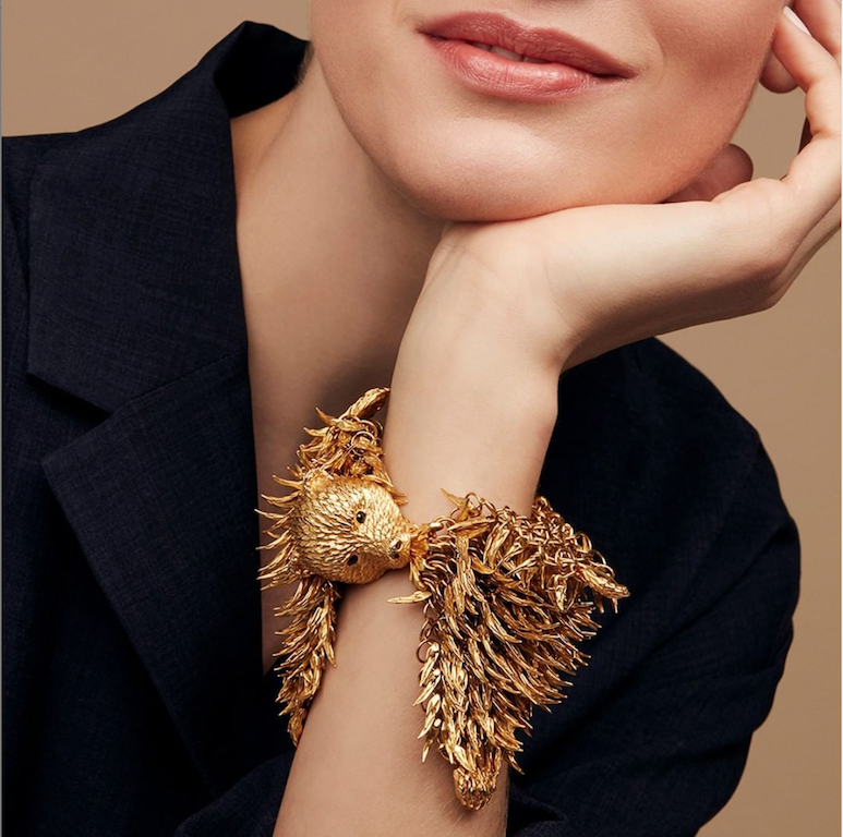 SIMON HARRISON JEWELLERY- Dionysus Bear Claw Large Bracelet gold
