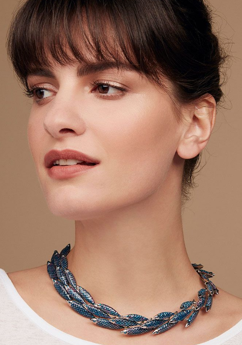 SIMON HARRISON- Electra Necklace in stainless steel - Blue