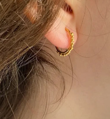 BEA JARENO - Plethora Hoop Earrings 24ct Yellow Gold Vermeil
