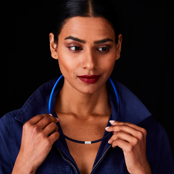 GILLY LANGTON Loop necklace Sea/ navy Blue