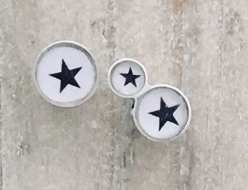 CLARE COLLINSON - Offset Sterling Silver Studs - Stars