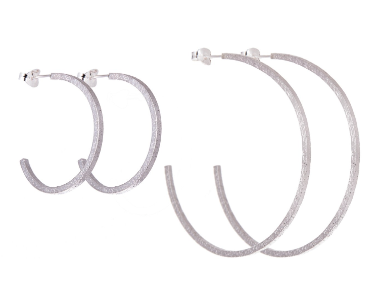 LUCY THOMPSON - BAR thin hoops, large