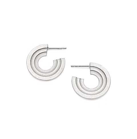 ELIN HORGAN - Vesta hoop earrings, silver