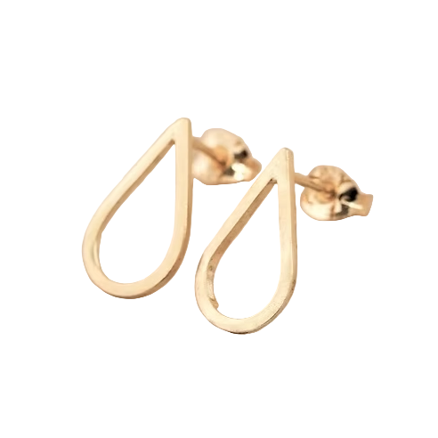 ELIN HORGAN - Teardrop stud earrings, gold