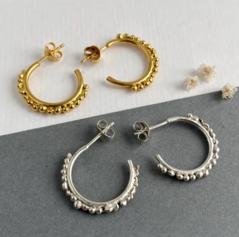 BEA JARENO - Plethora Hoop Earrings, Gold Vermeil
